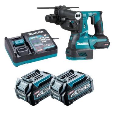 Imagem de Martelete Combinado 28mm 40V XGT HR001 2x 2.5Ah Makita 220v