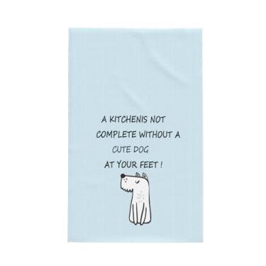 Imagem de SWEETYQ A Kitchen Is Not Complete Without A Dog at Your Feet! Toalhas de prato engraçadas com provérbios, presentes de cozinha para amantes de cães, presentes para mães - presente de inauguração de
