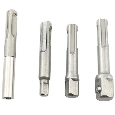 Imagem de Adaptador de soquete SDS Plus TAODAN 1 conjunto de adaptadores hexagonais de 1/10.2 cm, 1/10.2 cm 3/20.3 cm 1/5.1 cm, adaptador extralongo, brocas de impacto para furadeira de martelo SDS Plus,