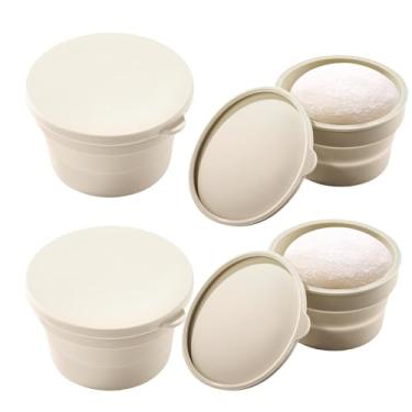 Imagem de Cesta de silicone para impermeabilização de pão, recipientes para tigela de impermeabilização de massa | 4X recipientes de massa - Tigelas de prova para pão de massa fermentada, cesta redonda para caf