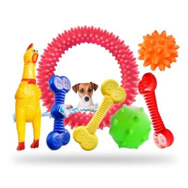 Imagem de Kit de Brinquedos para Cachorros de Pequeno Porte - Mordedores Divertidos e Seguros para seu Pet