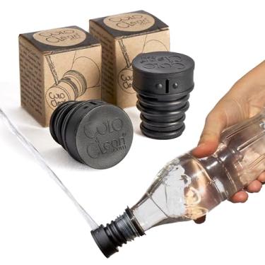 Imagem de Bidê portátil CuloClean 2 peças para vaso sanitário, viagem ou acampamento. Compatível com cada garrafa. Discreto, ecológico, mini, idosos, pulverizador, biológico, pessoal, portátil, bidê de backcountry.