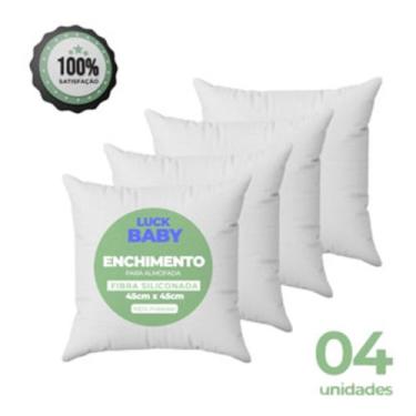 Imagem de Kit com 4 Refil Enchimentos para Almofadas 45x45cm Flcos de Espuma-854