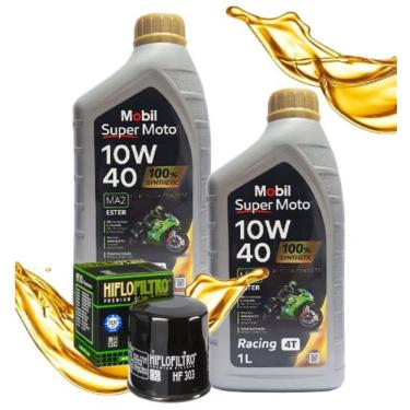 Imagem de Troca de Óleo P/ Kawasaki Versys 650 / Vulcan 650 / Er6-n Mobil Sintét