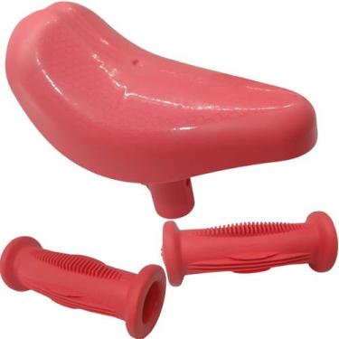 Imagem de Selim Aro 12 Mais Manopla P/Bicicletas Nathor Banco Infantil, Coral pi