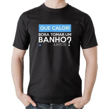 Imagem de Camiseta Algodão Que calor! Bora tomar um banho juntos - Foca na Moda,