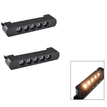 Imagem de Kit 2 Luminária Led Pontual Linear 10w 3000k Para Trilho Preto Bivolt 