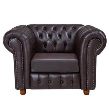Imagem de Poltrona Luiz XV Via Encanto Marrom Café