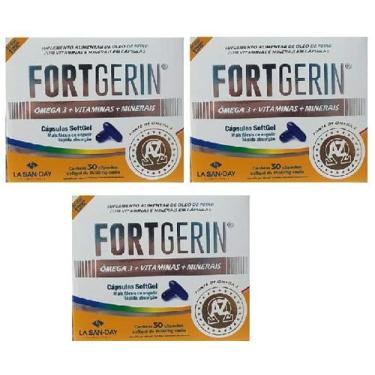 Imagem de Kit 03 Suplemento Fort Gerin Omega Az 30 Cps - La San Day - La San-Day