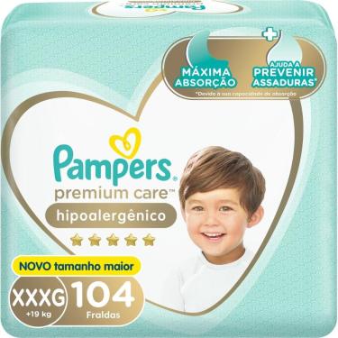 Imagem de Fralda Pampers Premium Care Topíssima XXXG com 104un