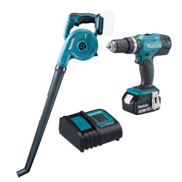 Imagem de Kit Parafusadeira Aspirador 1 Bateria 3Ah 18V Makita