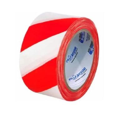 Imagem de Kit 5 Fitas Zebrada Branca/Vermelha - PLASTCOR