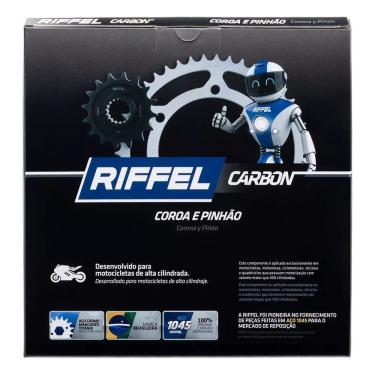 Imagem de Kit Coroa Pinhão Cb 600f Hornet 2007 A 2013 Riffel Carbon