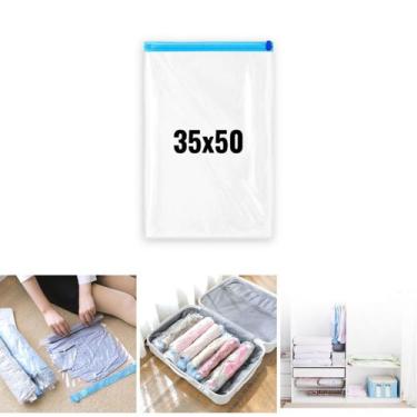 Imagem de Saco À Vácuo Organizador Protetor Roupas Viagem 35x50cm - TOP ÚTIL