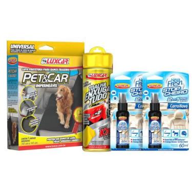 Imagem de Kit Petcar com Toalha Enxuga Tudo e Neutralizador de Odores - Luxcar