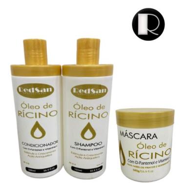 Imagem de Kit Crescimento - Shampoo + Condicionador + Máscara de Ricíno 500ml - 