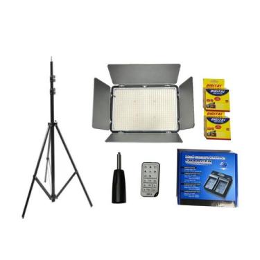 Imagem de Iluminador Led Soleste TL600A com 2 baterias, carregador duplo e tripe