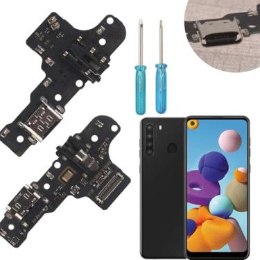 Imagem de FKBAightccy Conector Dock para Samsung Galaxy A21 2020 A215U Porta de carregamento USB Placa de carregamento cabo flexível peças de reposição