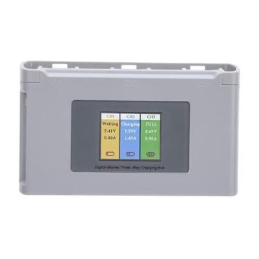 Imagem de Hub de Carregamento de Bateria de Drone de Plástico ABS, Carregador de 3 Slots à Prova de Choque Com Display Digital, Leve e Portátil para Eficiência de Carregamento de Drone