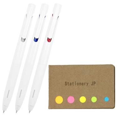 Imagem de Caneta esferográfica retrátil Zebra Blen; conjunto de notas adesivas, 3 Colors Ink(black/Blue/Red), 0.7mm