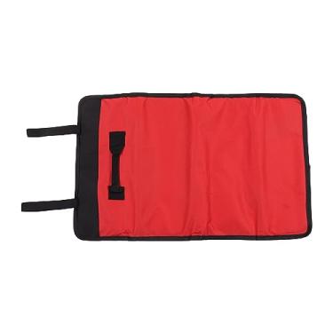 Imagem de Saco de Rolo de Ferramentas Multifuncional Organizador de Rolos de Ferramentas à Prova D'água Portátil Bolsa de Enrolar para Overlanders Mountain Bike (Vermelho)