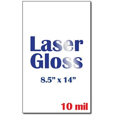 Imagem de Cartolina brilhante para impressoras a laser tamanho ofício de 21 cm x 35 cm - 50 folhas - capa premium de 36 kg de alto brilho