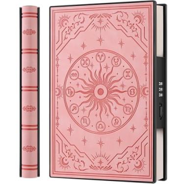 Imagem de HwxBen Diário com cadeado A5 – diário de couro macio com bloqueio de senha, 220 páginas (100 gsm), rosa - diário bloqueado para mulheres e meninas, caderno de escrita privado (15 x 21,6 cm)