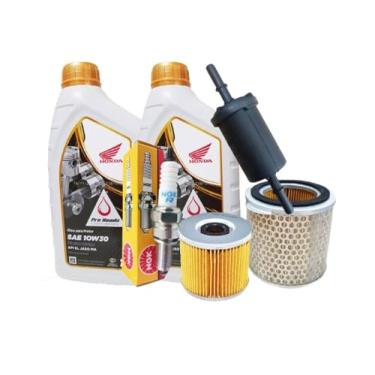 Imagem de Kit Xre 300 2009 2010 2011 2012 troca de Óleo Filtro Vela Ngk moto Revisão Completa