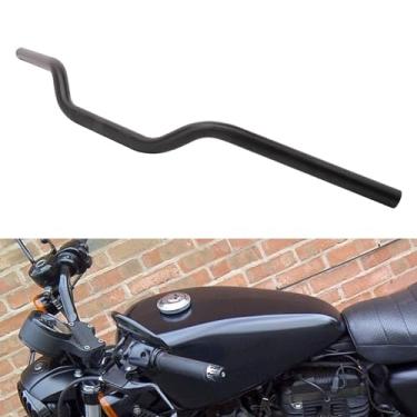 Imagem de Barras de alça de rastreador de guidão de 22 mm universal para Harley Sportster XL 883 1200 Bobber Chopper personalizado Softail Dyna estilo europeu preto