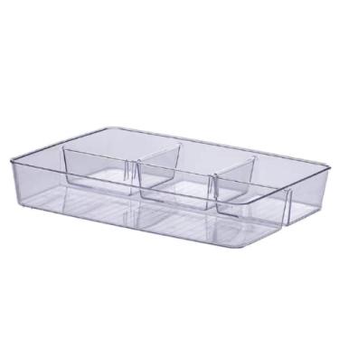 Imagem de Organizador de Acrílico 4 Divisórias 6X24X34CM