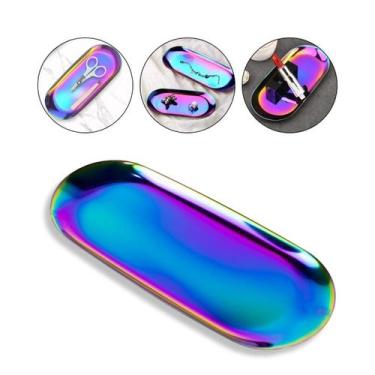 Imagem de Bandeja Inox Furta-Cor Armazenamento Instrumentos Cosméticos - Arte Se