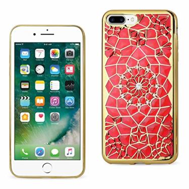 Imagem de Reiko Wireless Capa de TPU macia com design de girassol diamante brilhante para Apple iPhone 7 Plus - Vermelha