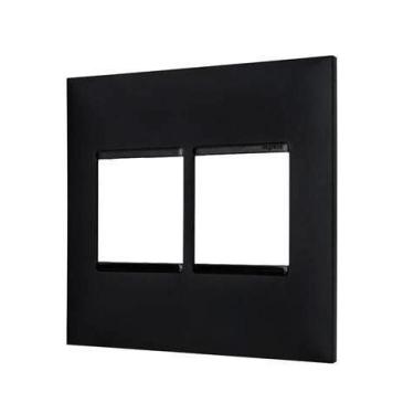 Imagem de Placa Pial Plus+ 4X4cm 2+2 Postos Juntos Preto - Pial Legrand