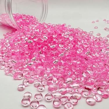 Imagem de Dortrue 7 mm 3500 peças de mármores planos de acrílico pedras decorativas, contas de enchimento de vasos para casamento, arranjo floral, decoração de aquário de peixes, suporte de vela