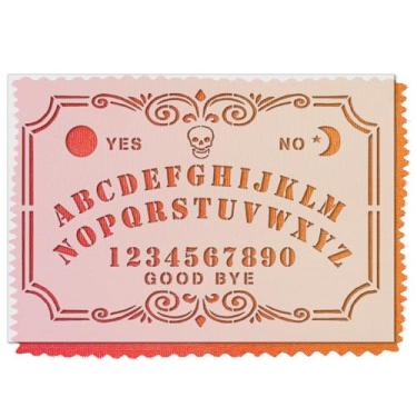 Imagem de Stencil Stop Estêncil Ouija Board - 61 x 40 cm - Estêncil reutilizável para pintura em madeira, paredes, tecido e rochas - Plástico Mylar durável de 14 Mil para artesanato DIY e projetos de arte