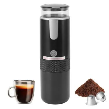 Imagem de Máquina de café expresso elétrica portátil, compatível com cápsulas de xícara K, cafeteira portátil, operada manualmente para acampamento, caminhada, escritório