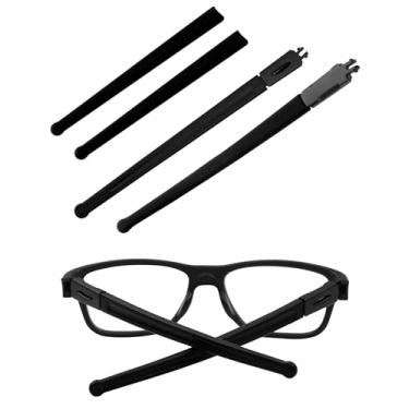 Imagem de Well-aimed Kit de borracha de substituição para hastes e braços e pernas pretas para óculos Oakley Marshal MNP, ajuste perfeito, kit de acessórios - Preto