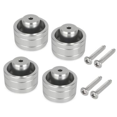 Imagem de WIKIBB 4 peças de almofadas de substituição vintage para toca-discos Pioneer PL-512/514/516/518/540/560, pés de suspensão personalizados para toca-discos com parafusos, antivibração, melhoram o som de