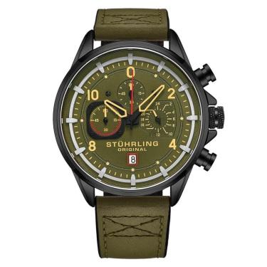 Imagem de Relógio Masculino Stuhrling Aviador 929 Quartzo 45mm, Verde