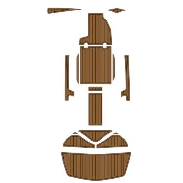 Imagem de ZVZ Tapetes de barco personalizados para plataforma de natação Tige Z1 2012-2018, kit de deck antiderrapante de espuma EVA de 6 mm com 12 designs de duas cores e suporte à prova d'água