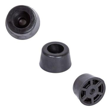 Imagem de Kit 40 Batente 1/2'' 13mm Pvc Preto Pé Sofá Batedor Porta - EMPÓRIO AC
