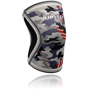 Imagem de Mangas de cotovelo (1 par) suporte e compressão para levantamento de peso, levantamento de peso, crossfit, tênis, basquete - manga de neoprene de 5 mm perfeita para homens e mulheres..., Grey Camo+, Small