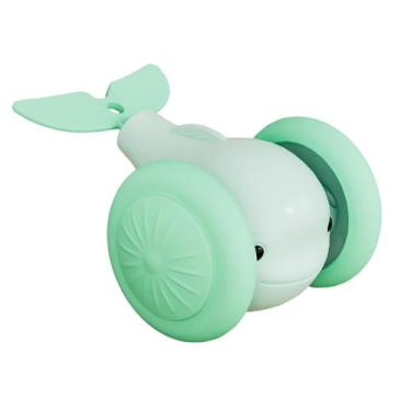 Imagem de ＡＷＨＡＯ Brinquedos de gatos para gatos internos Pet Brincather Authing Robot Whale Car for Indoor Cats Exercício para jogar Kitty Training Game, Verde