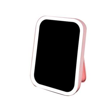 Imagem de Espelhos Maquiagem com Luzes, Alta Definição Vanity Beleza Cosmética Touch Screen Dimming USB Cabo de Alimentação Portátil Mesa (Cor: Rosa)
