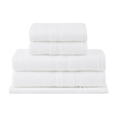 Imagem de Kit Jogo de Toalhas Buddemeyer 5 Peças Banhão Rosto Piso Vanilla 100% 