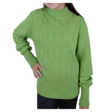 Imagem de Blusa Infantil Menina Pixe Love Tricot Verde - 810031-Feminino