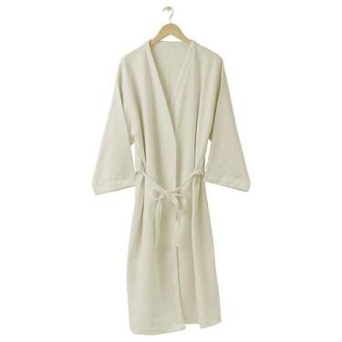 Imagem de Roupão Tecebem Unissex Moletom Peluciado Tam G Perola