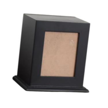 Imagem de Baoblaze Urna de madeira para cinzas de animais de estimação Caixa funerária Madeira maciça Inodora Caixa memorial resistente Caixão cinerário para presentes, Preto