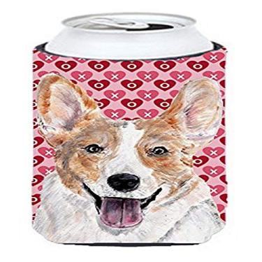 Imagem de Caroline's Treasures SC9696TBC Cardigan Corgi Hearts and Love Tall Boy Hugger Can Cooler Sleeve Hugger Lavável à Máquina Manga de Bebida Hugger Dobrável Isolador Suporte Isolado para Bebidas