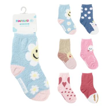 Imagem de Meia Felpuda Infantil Pimpolho Chenille Menina 26-30